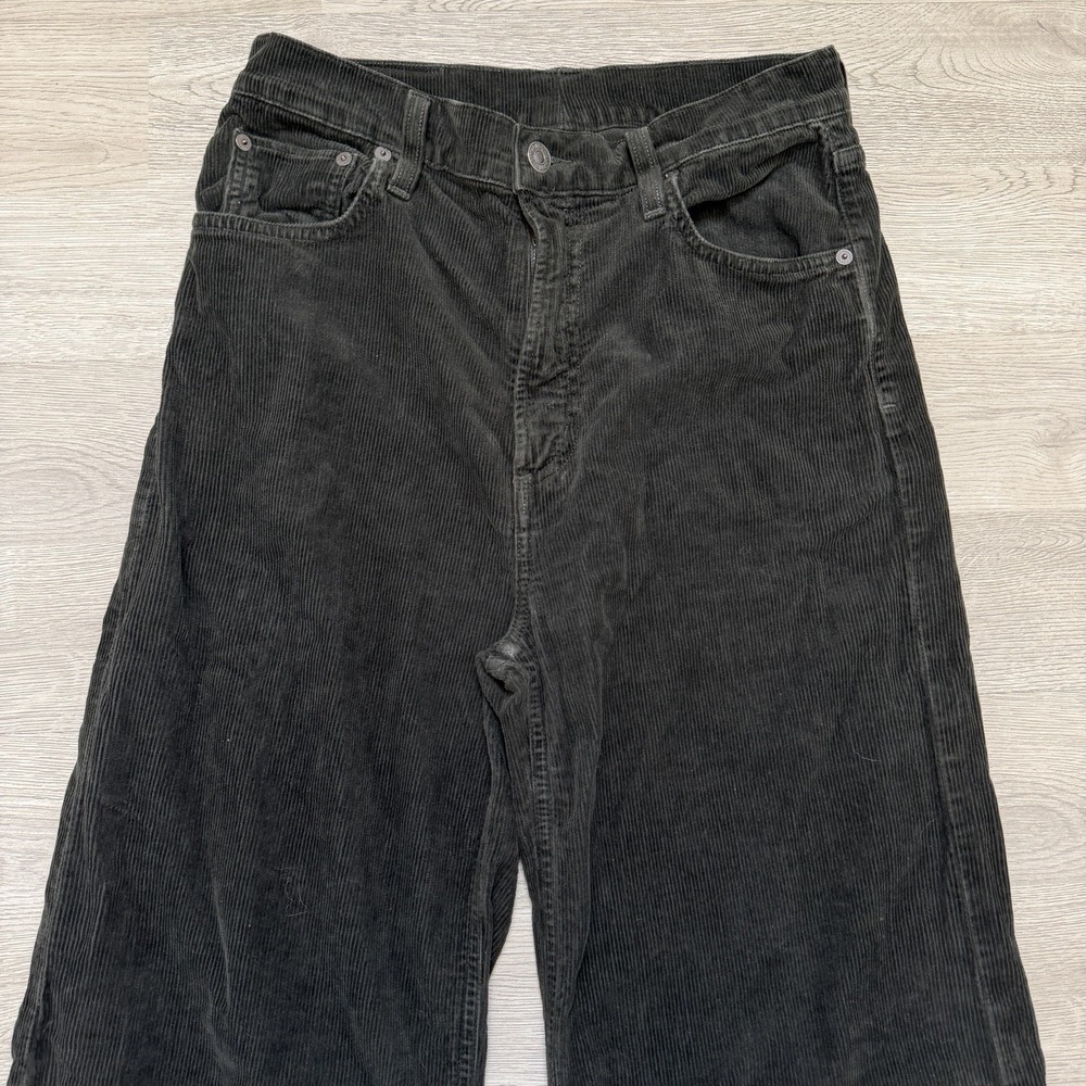 Citizens of Humanity Paloma Wide Leg Corduroy Pants Women's 28 Olive High Rise - Picture 2 of 14